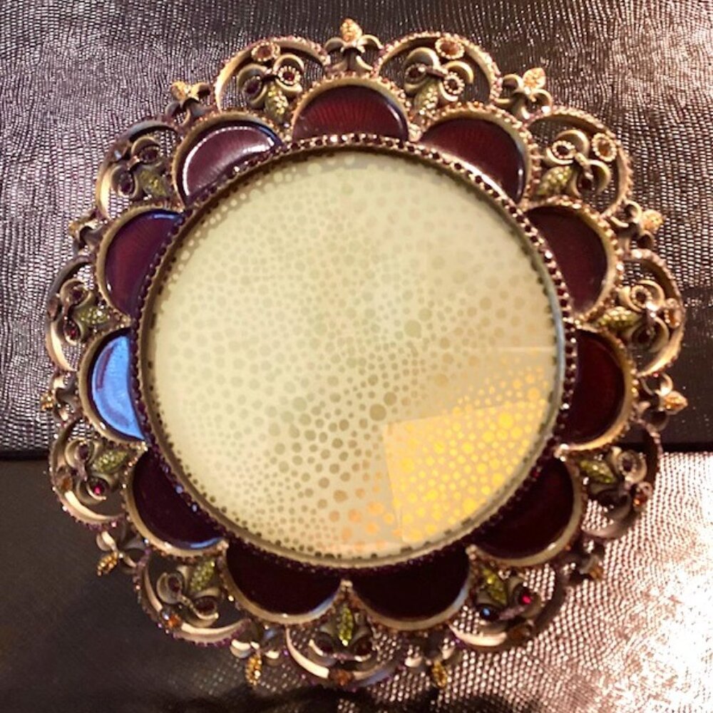 Jay Strongwater Red Fleur de Lis Tiara Picture Frame